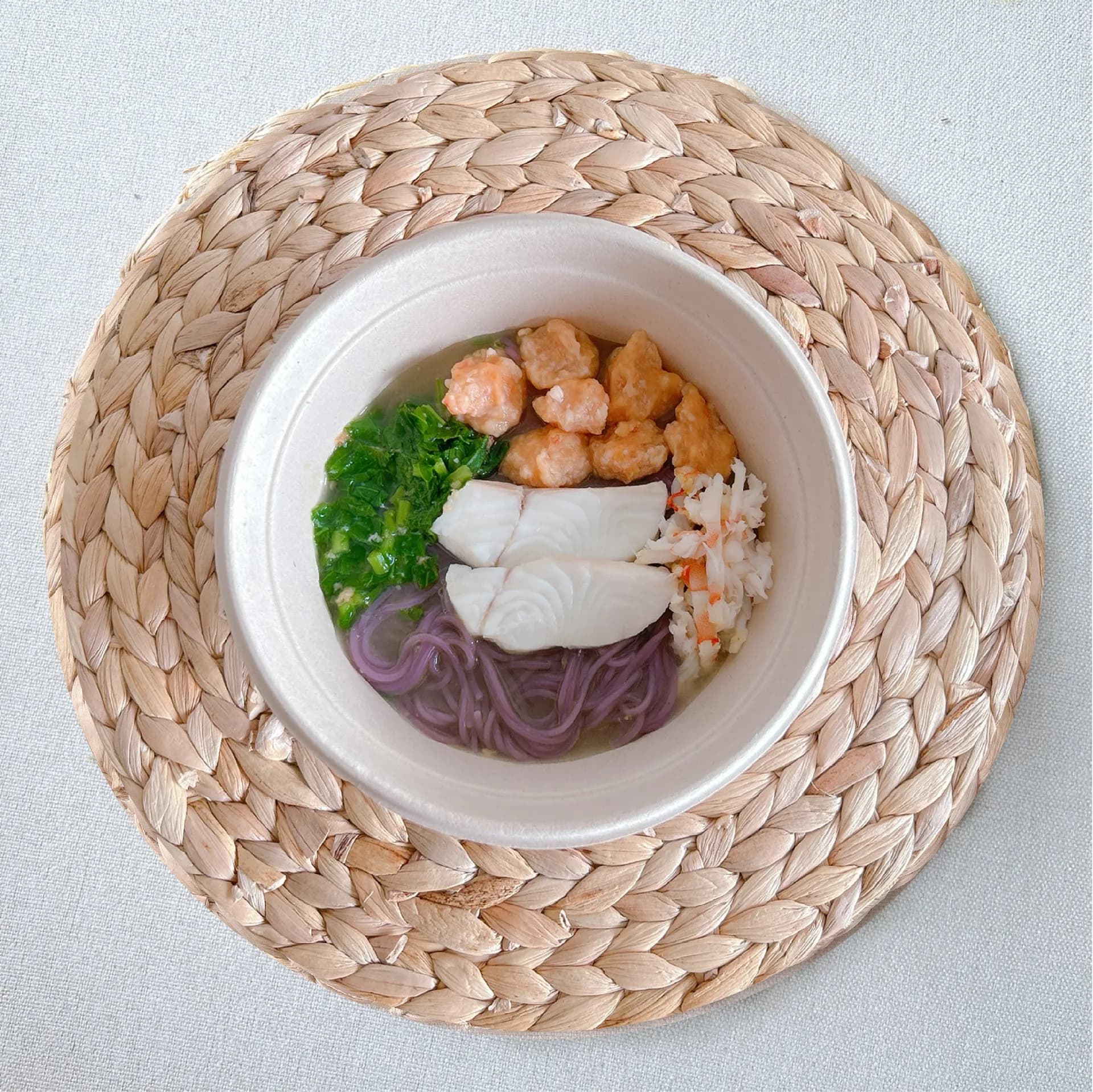 Bún cá lóc, tôm tươi, chạo tôm Kiên Giang (dashi ray củ)